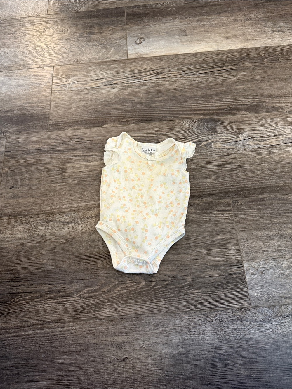 Nicole Miller Floral White Onesie 0-3M